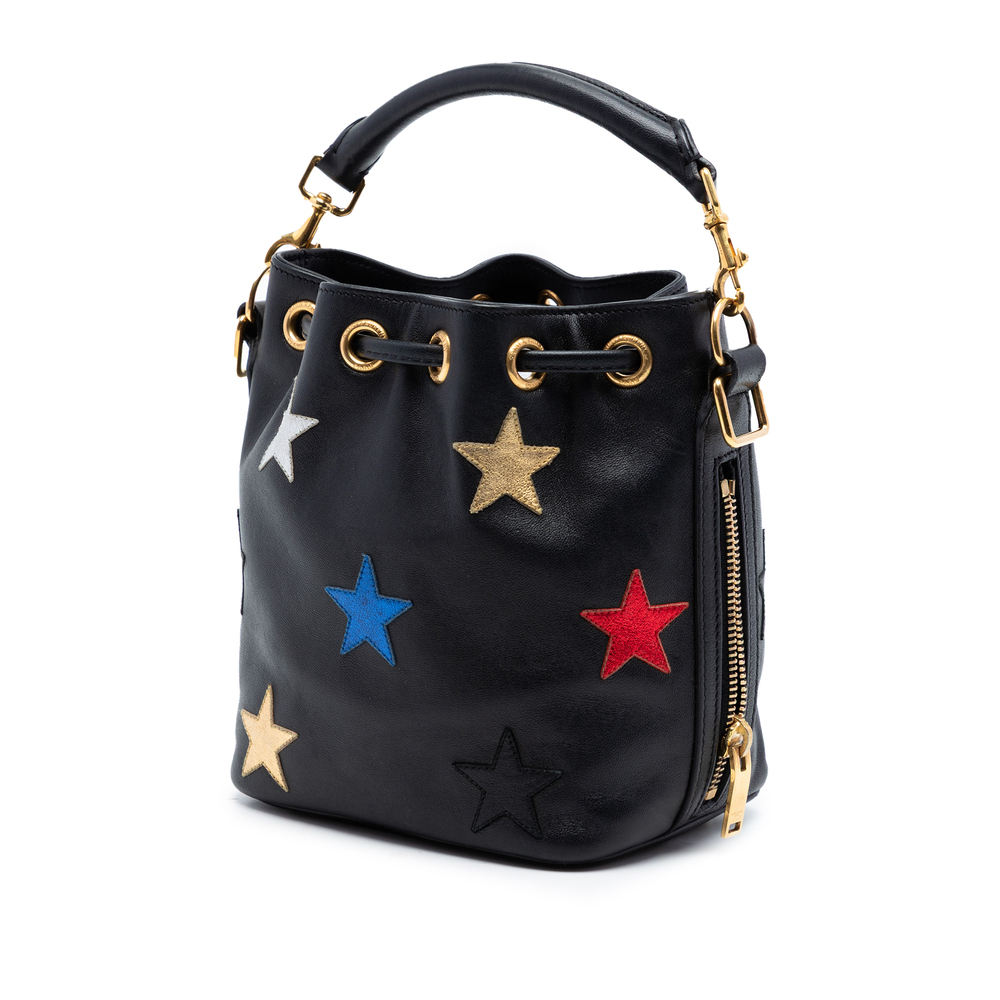 Pre-Loved Saint Laurent Small Calfskin Star Patchwork Emmanuelle Bucket Bag - Picture 2 of 6